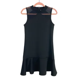 1 State Black with Mesh Neckline Sleeveless Dress- Size XS