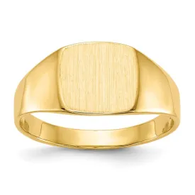 14k 8.5x9.0mm Closed Back Signet Ring