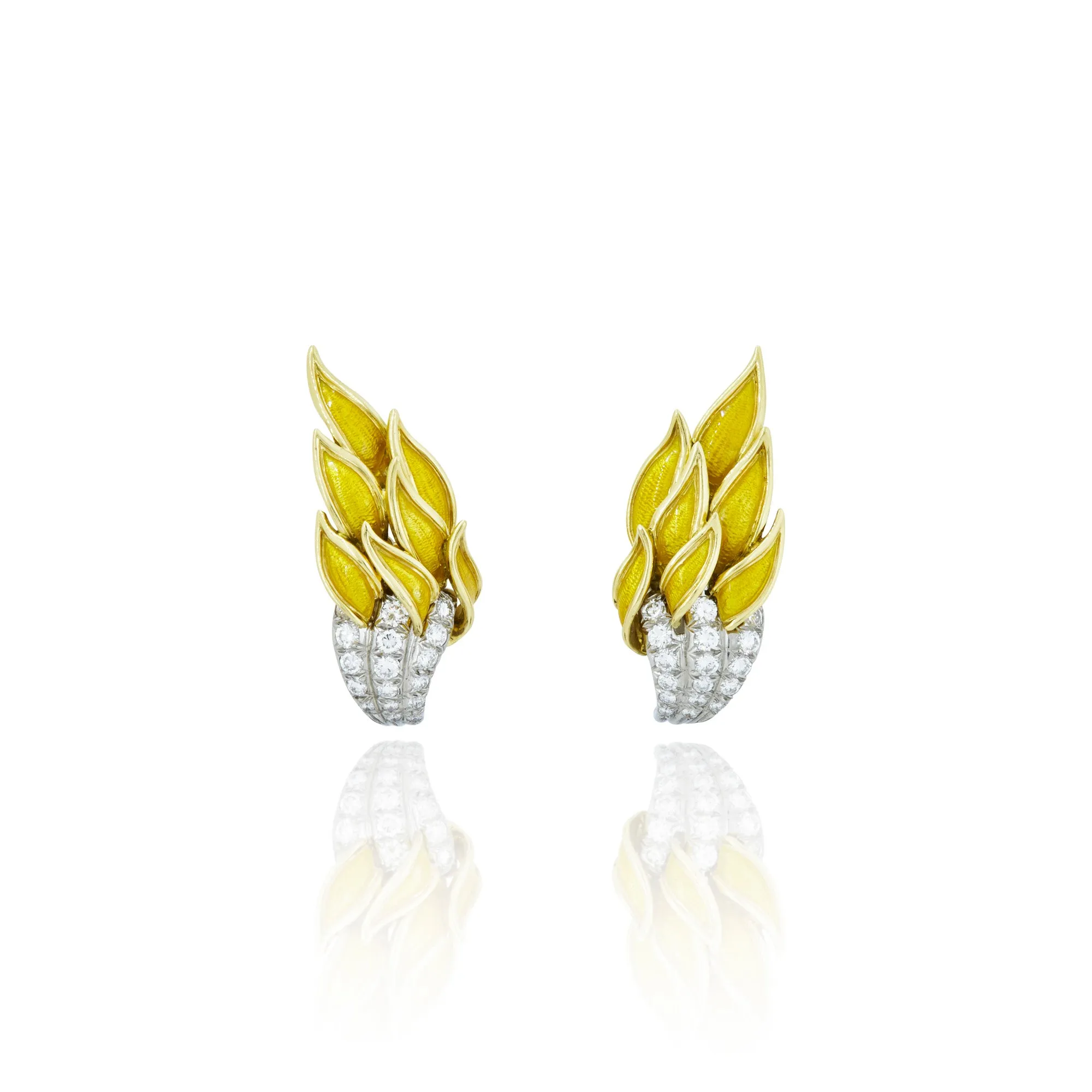 18kt Gold Tiffany & Co. Schlumberger Torch Earrings