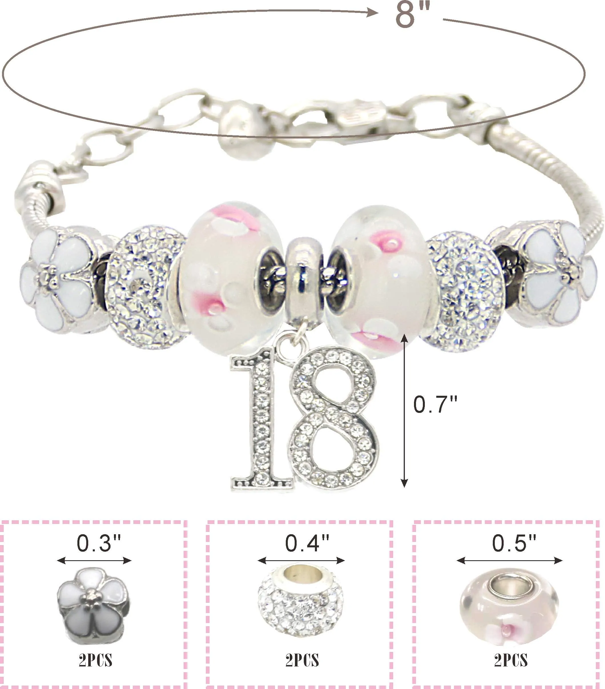 18th Birthday Gifts for Girl, 18th Birthday, 18 Year Old Birthday, 18th Birthday Bracelet