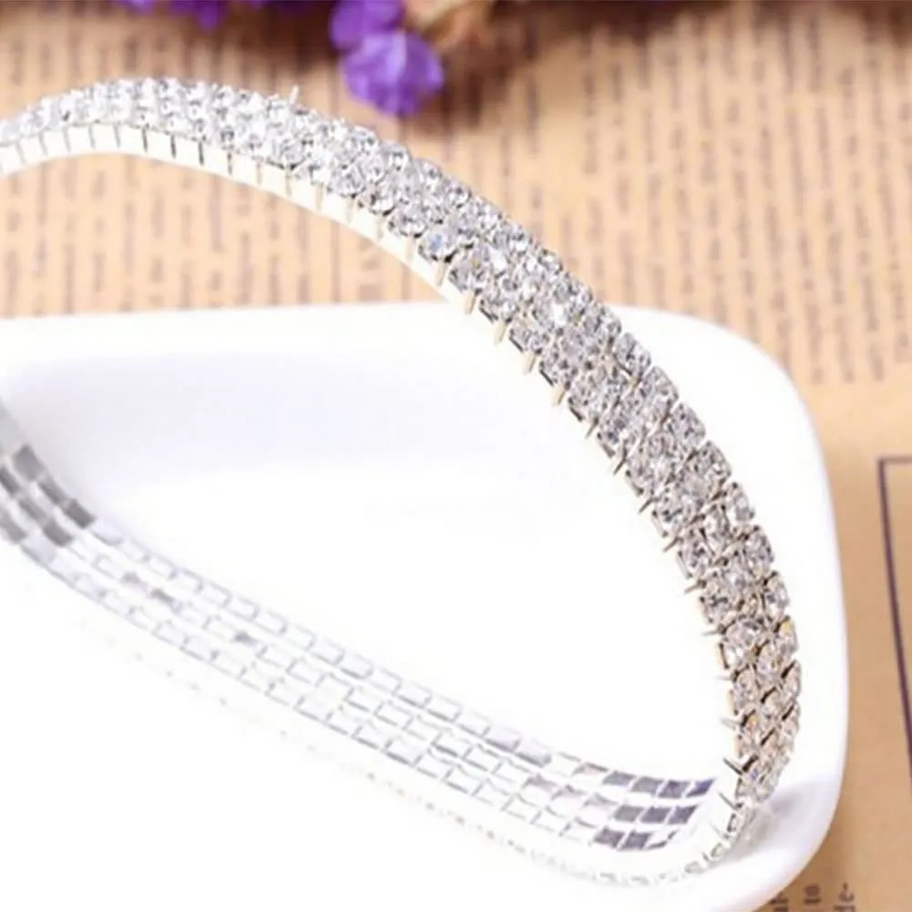 2-Piece: Women's Twinkle Diamond Anklet