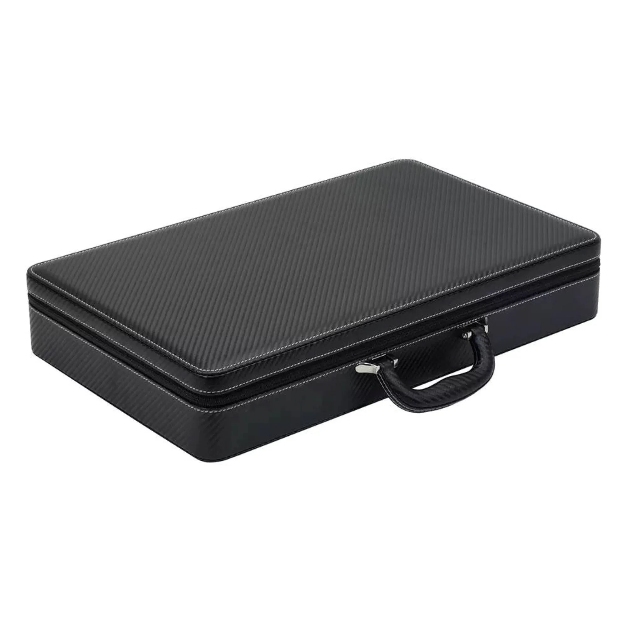 24 Slots Black Leather Watch Storage Case