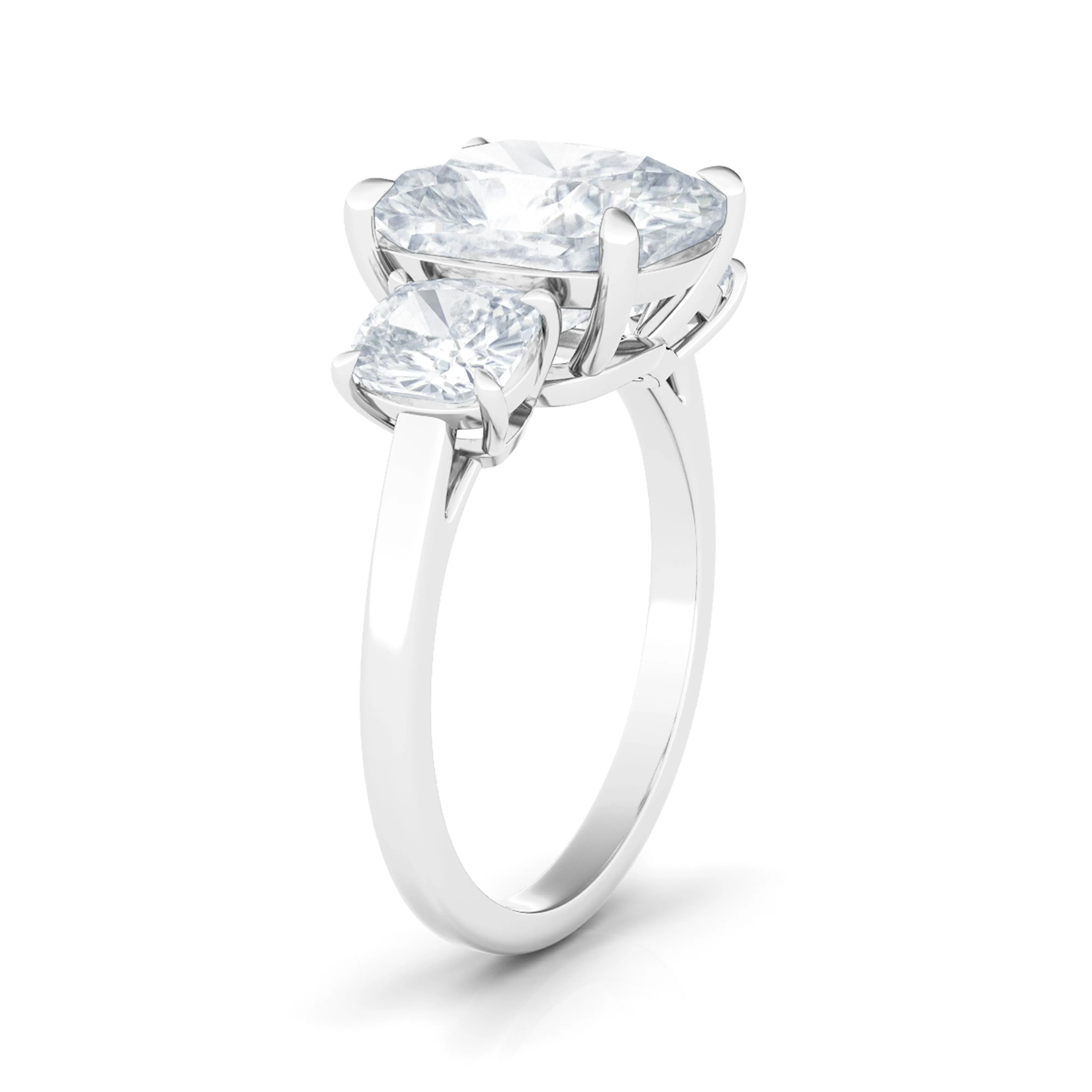 3-Stone Cushion Cut Diamond Ring