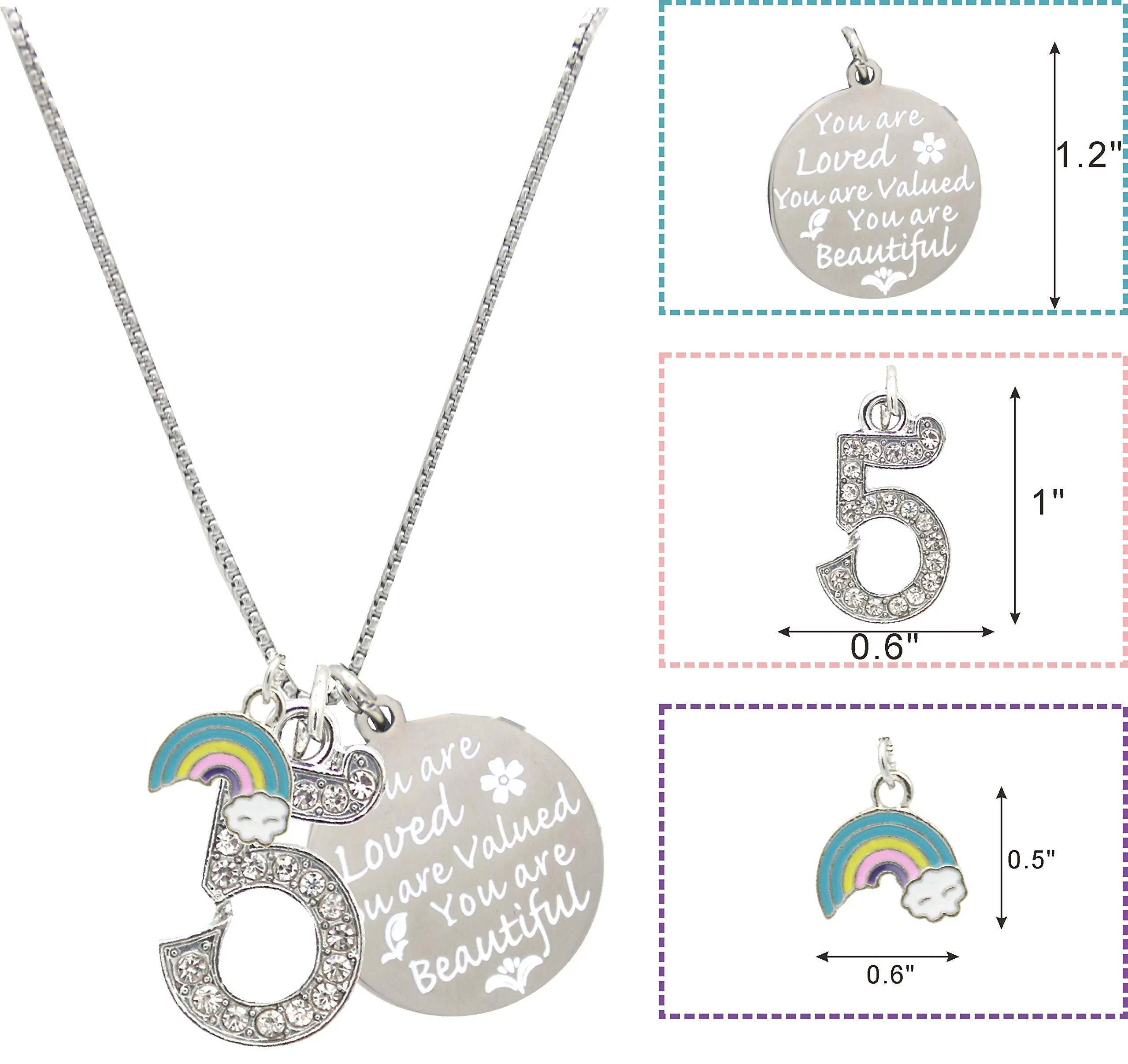 5th Birthday, 5th Birthday Gift, 5th Birthday Girl Gifts, 5th Birthday Necklace, Gifts