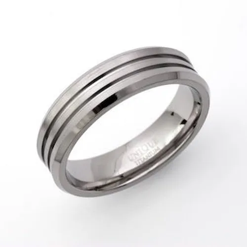 6mm Titanium Concave design Ring