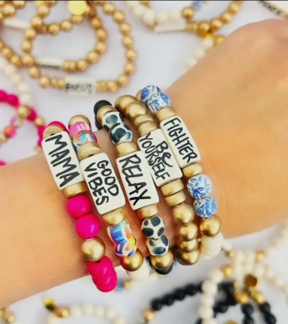 Affirmation Bracelets-Black