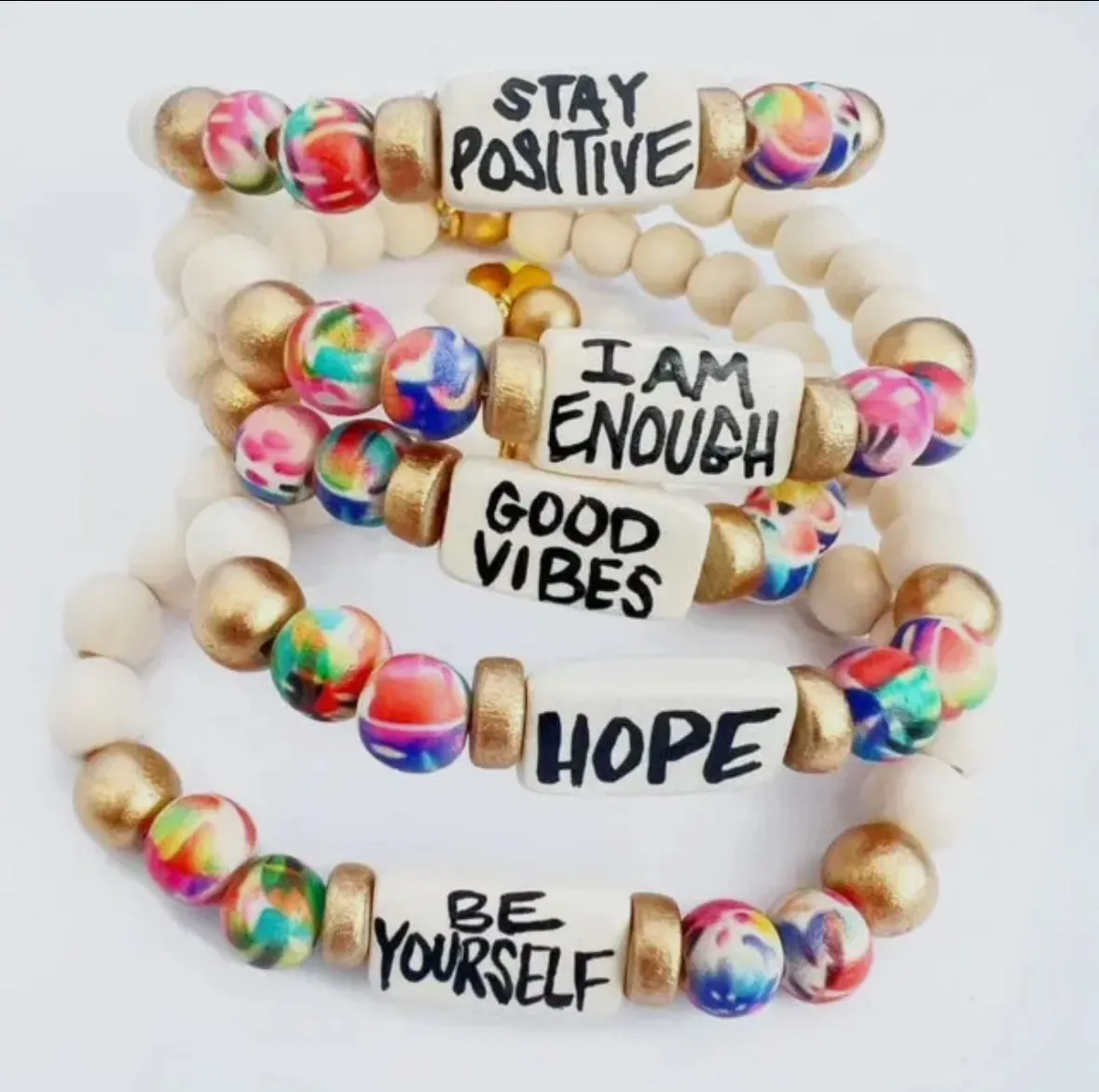 Affirmation Bracelets-Rainbow