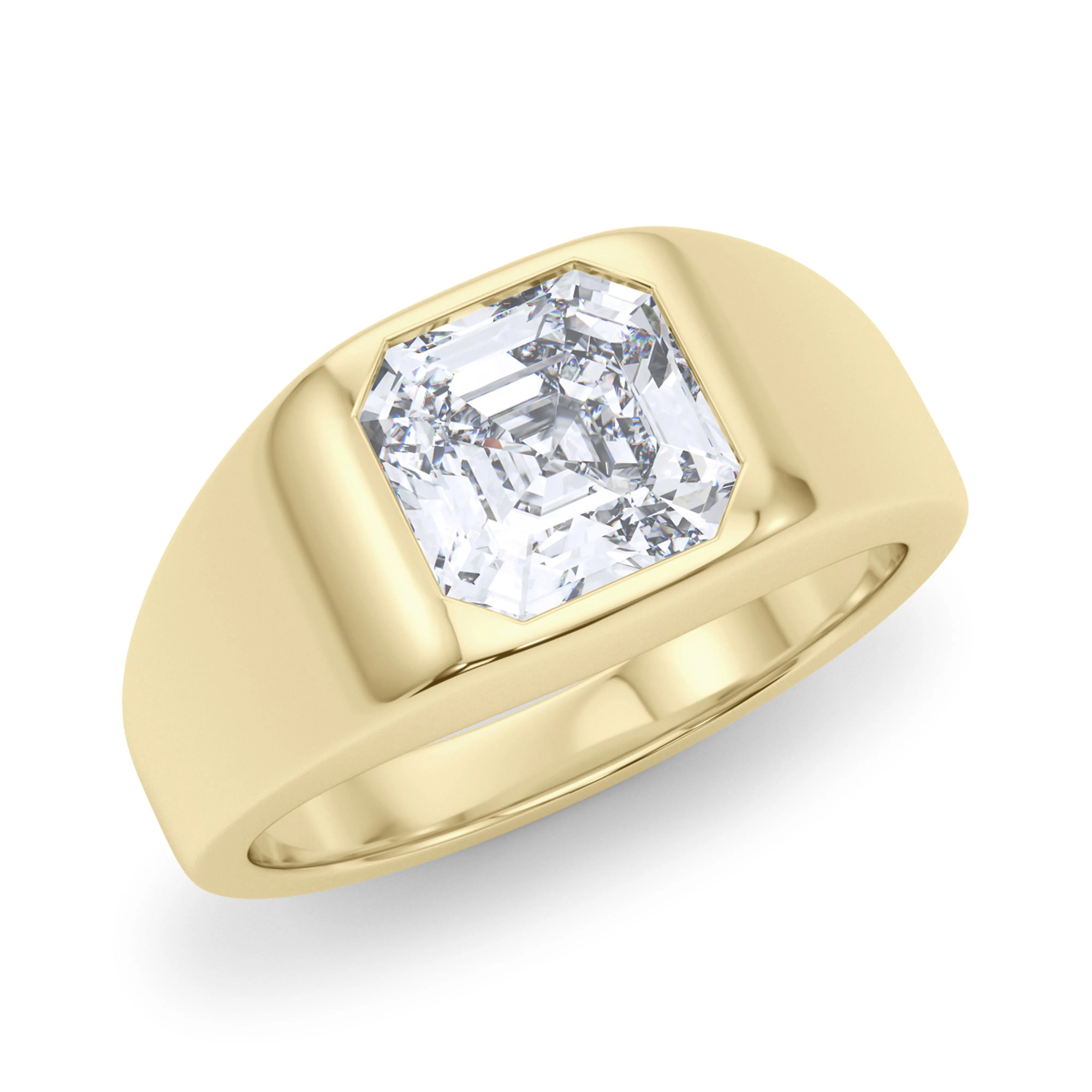 Asscher Cut Signet Ring