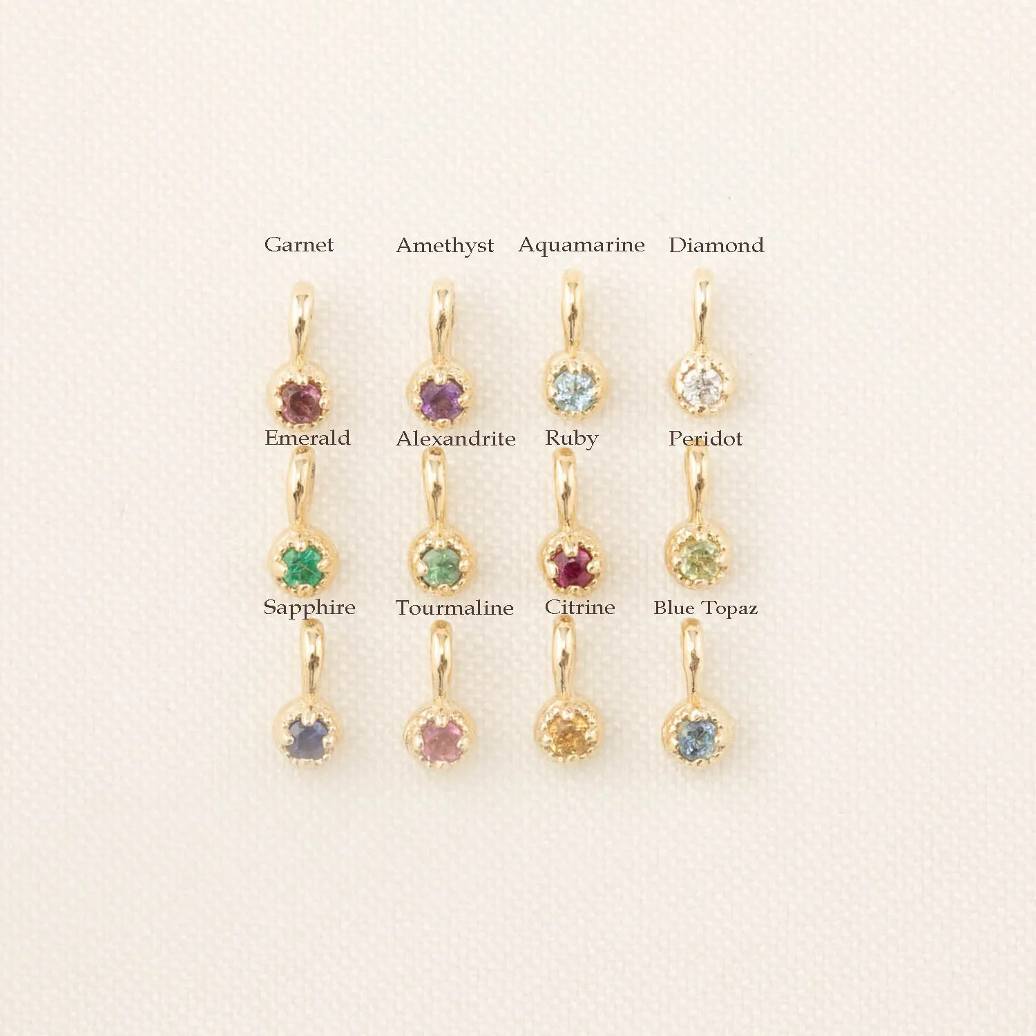 Birthstone 1.5mm Dahlia Charm (Add-ons)