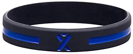 Blue Line Rubber Bracelets