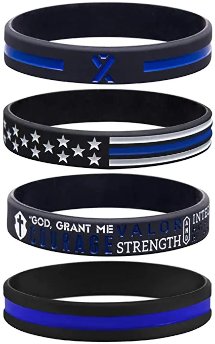 Blue Line Rubber Bracelets