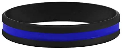 Blue Line Rubber Bracelets