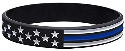 Blue Line Rubber Bracelets