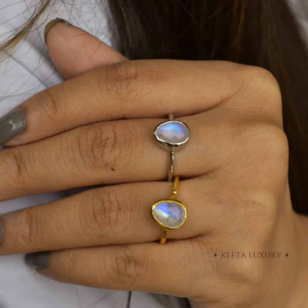 Boho Moon Dance - Moonstone Ring