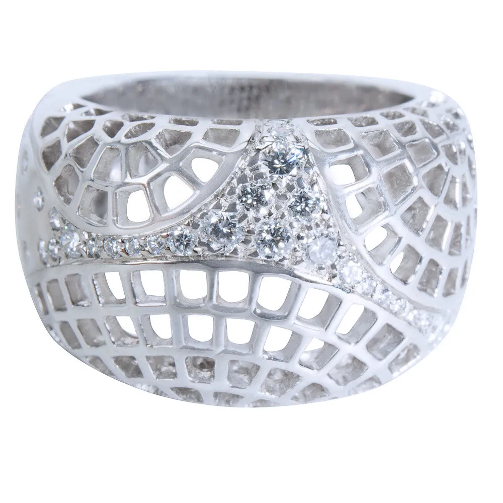 Broiderie Ring (White Gold, Diamonds)