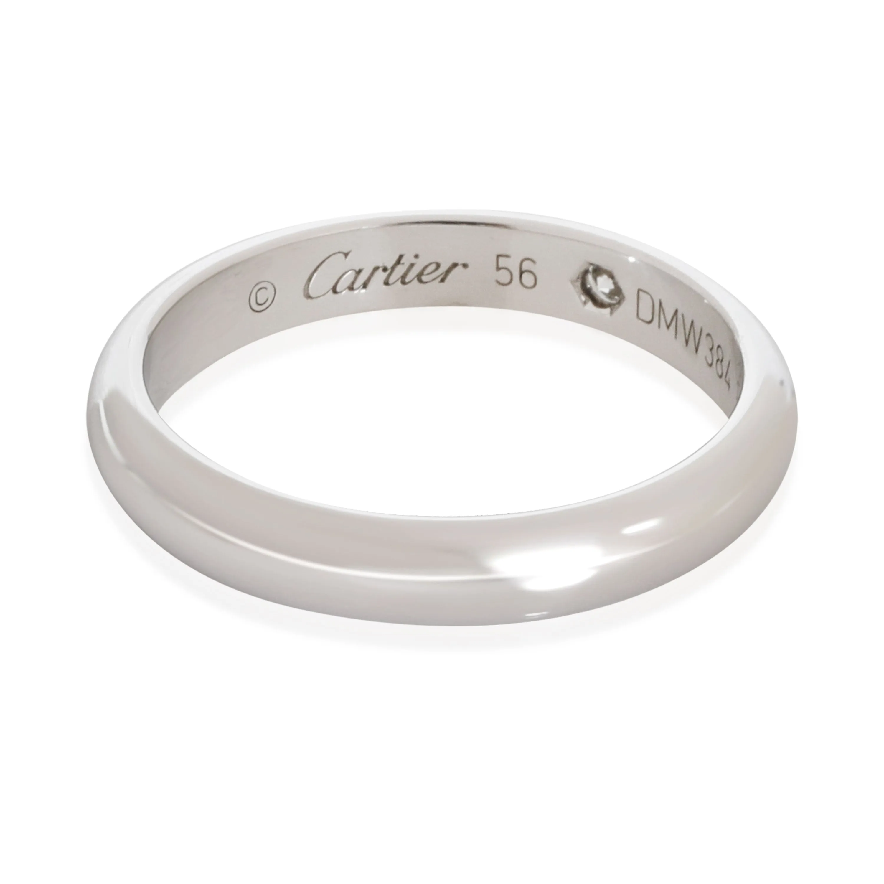 Cartier 1895 Diamond Wedding Band in Platinum 0.04 CTW