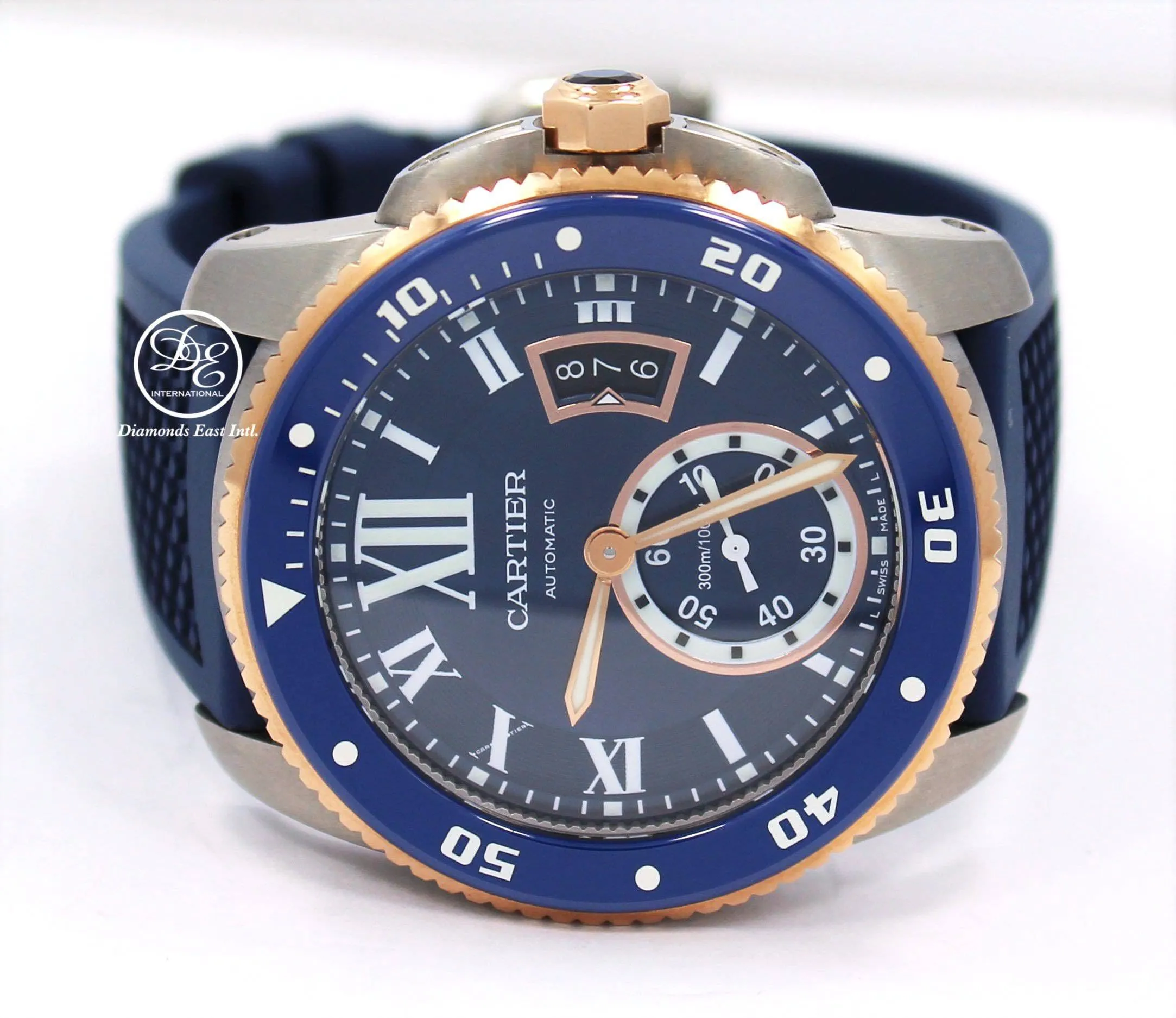 Cartier Calibre De Cartier Diver W2CA0009 Blue 42mm Automatic Rose Gold