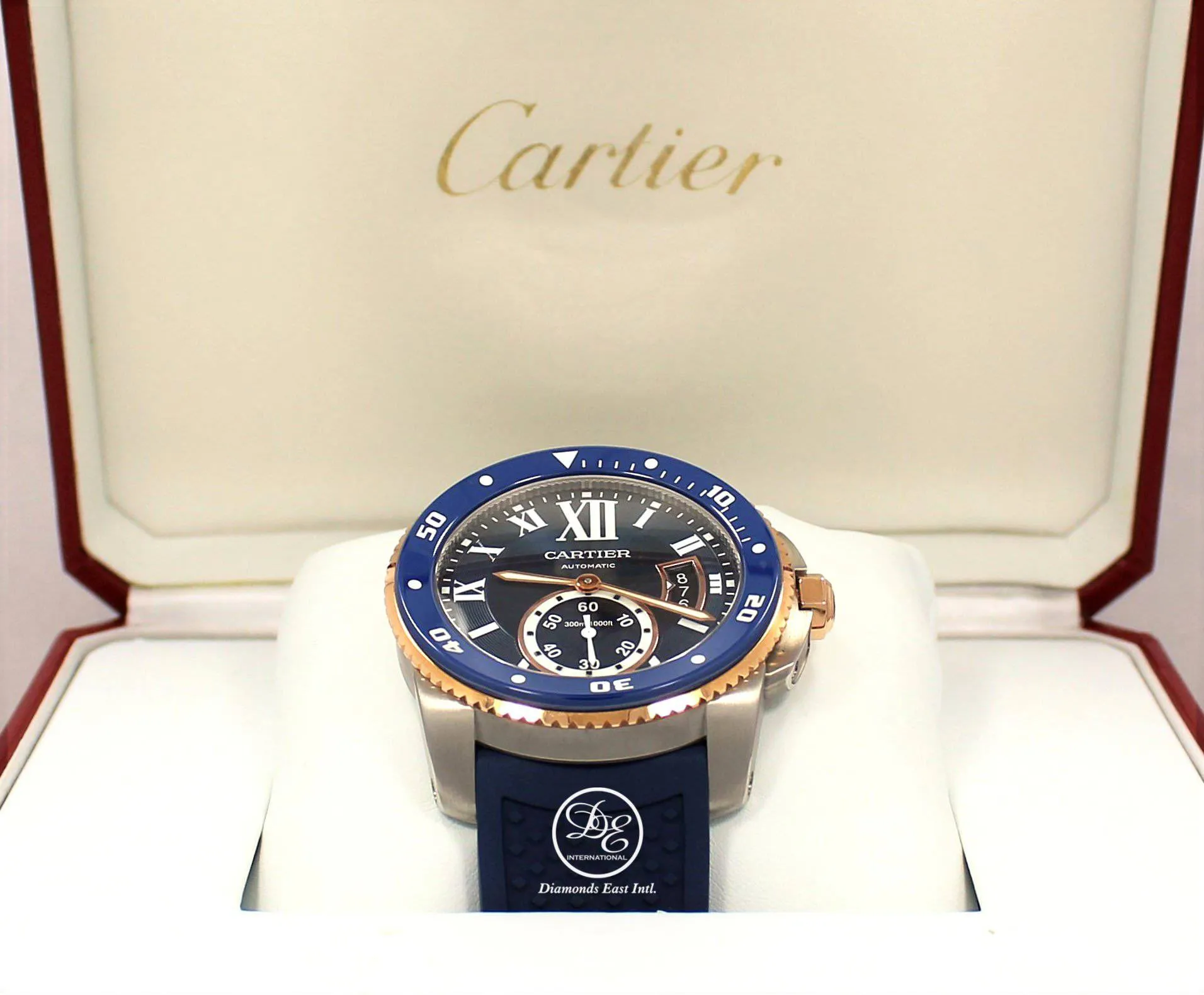 Cartier Calibre De Cartier Diver W2CA0009 Blue 42mm Automatic Rose Gold