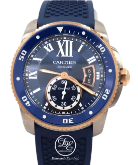 Cartier Calibre De Cartier Diver W2CA0009 Blue 42mm Automatic Rose Gold