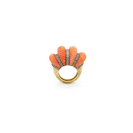 Cartier Coral Cocktail Ring