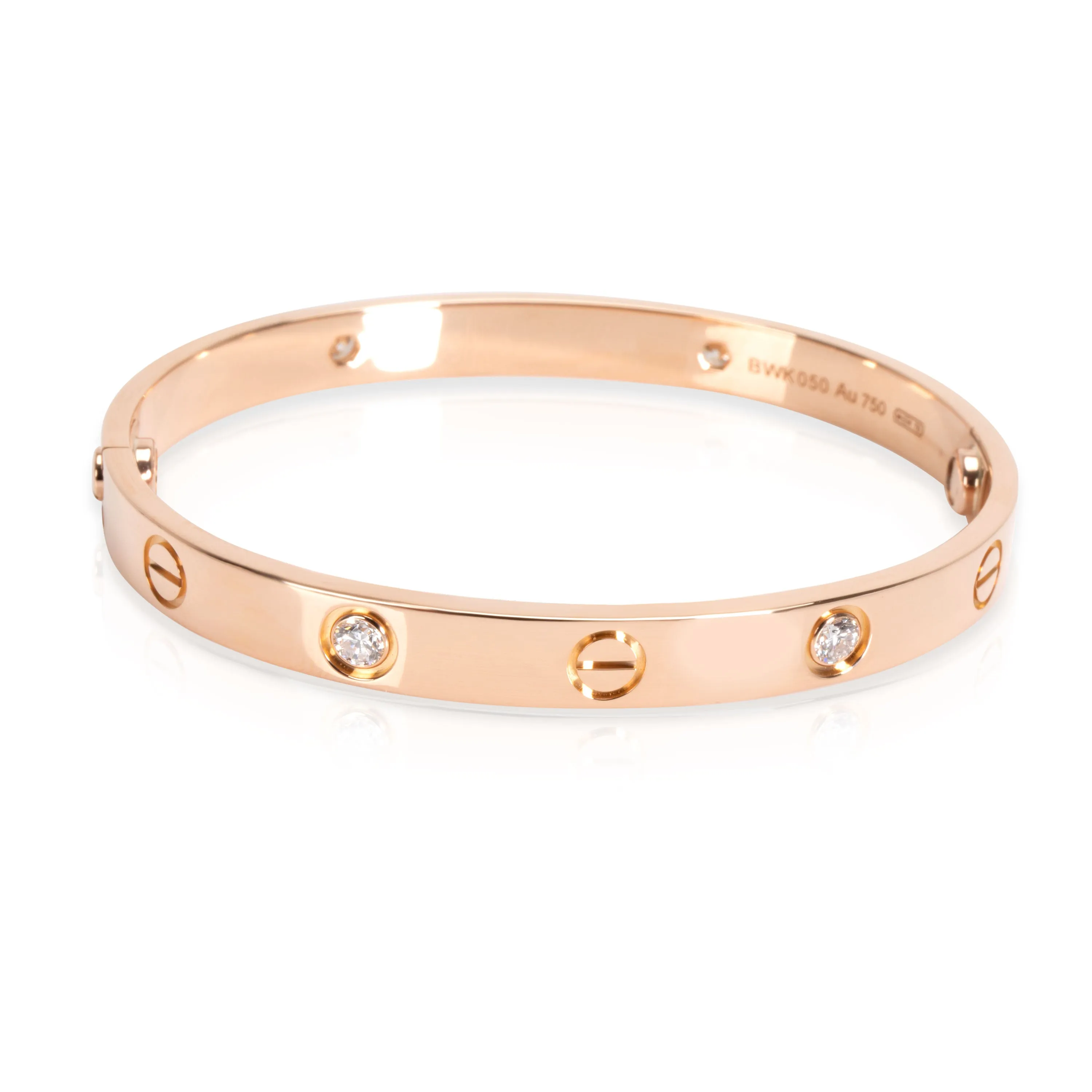 Cartier Diamond Love Bracelet in 18K Pink Gold (Size 16)