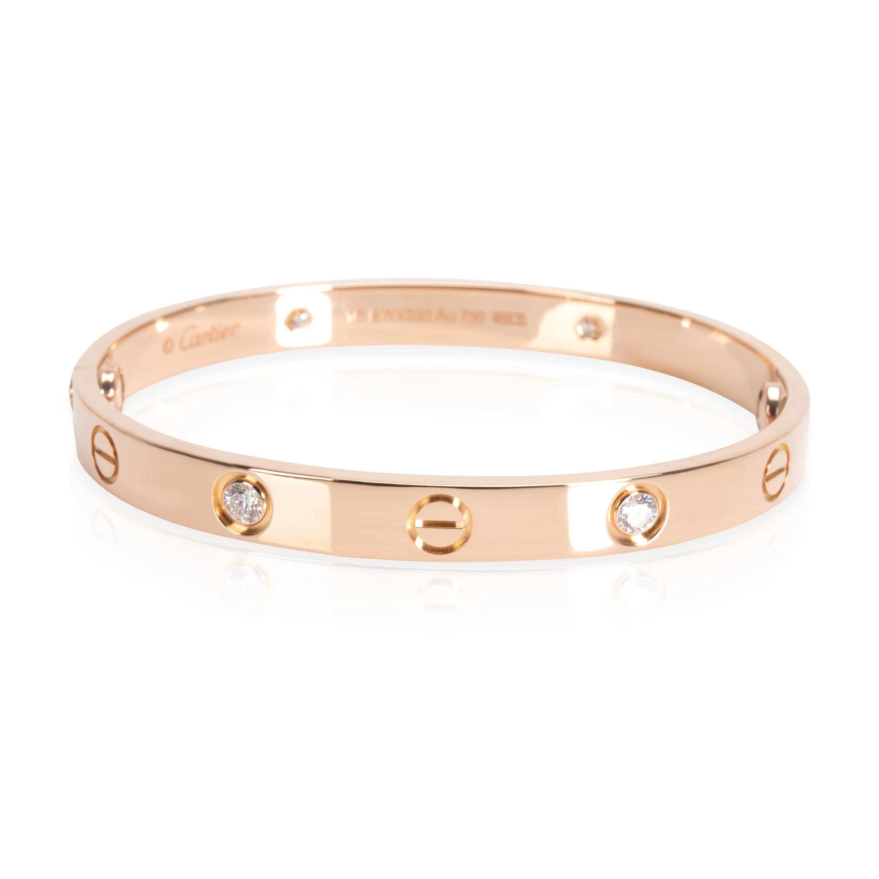 Cartier Diamond Love Bracelet in 18K Pink Gold (Size 16)