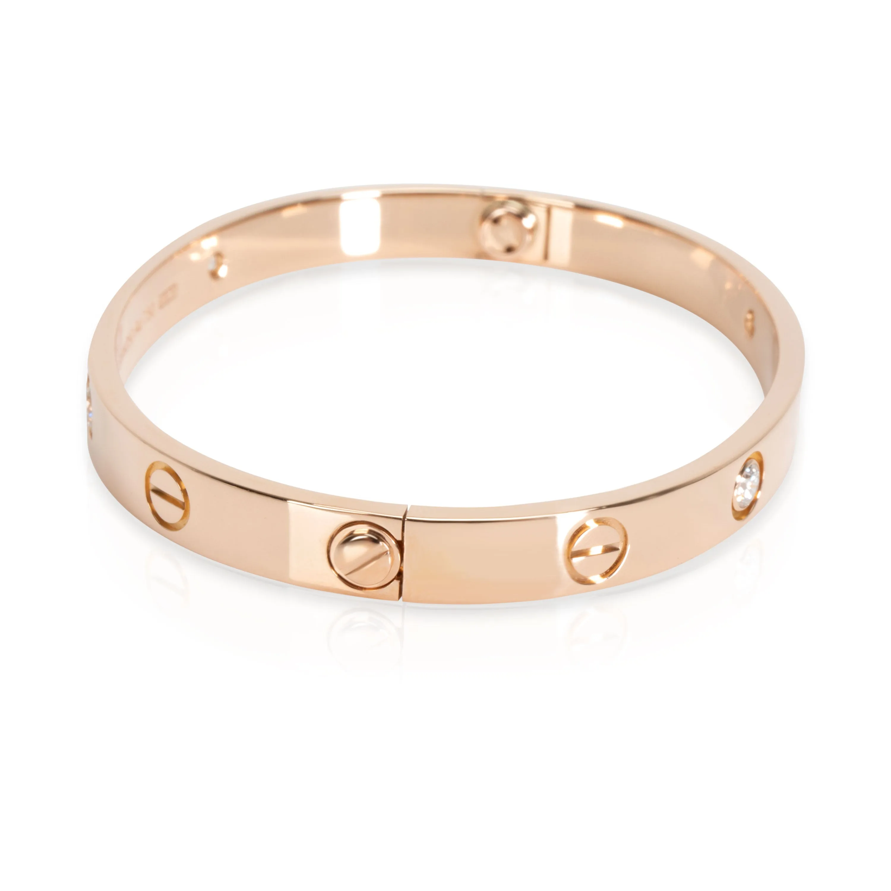 Cartier Diamond Love Bracelet in 18K Pink Gold (Size 16)