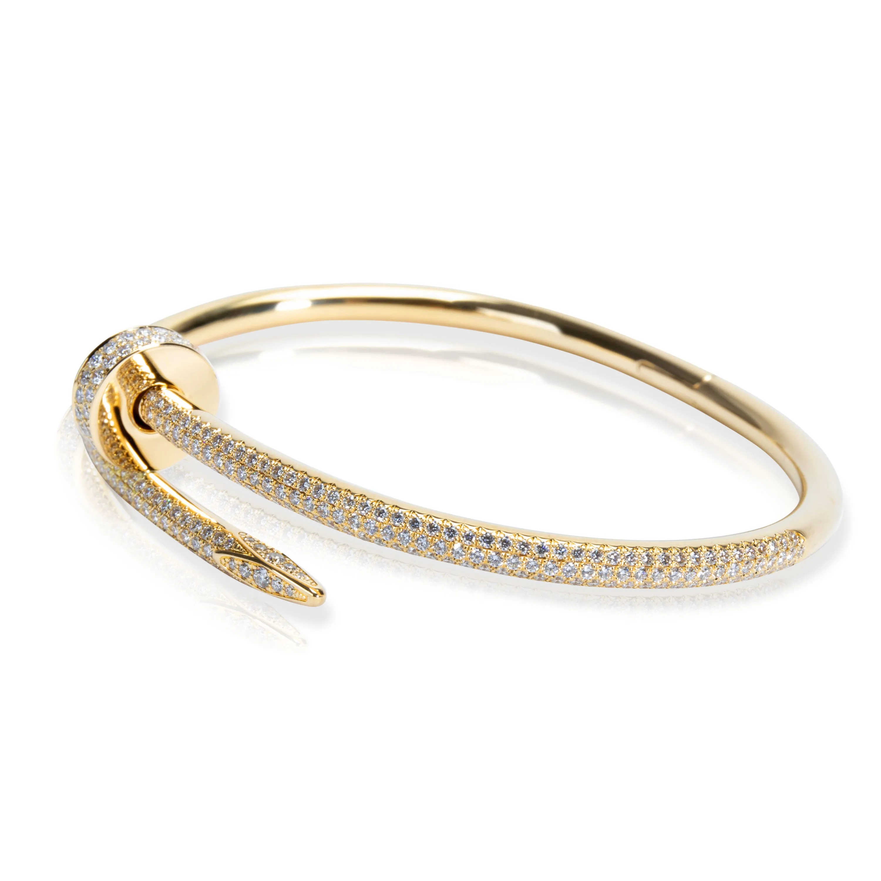 Cartier Juste un Clou Diamond Bracelet in 18K Yellow Gold 2.26 CTW