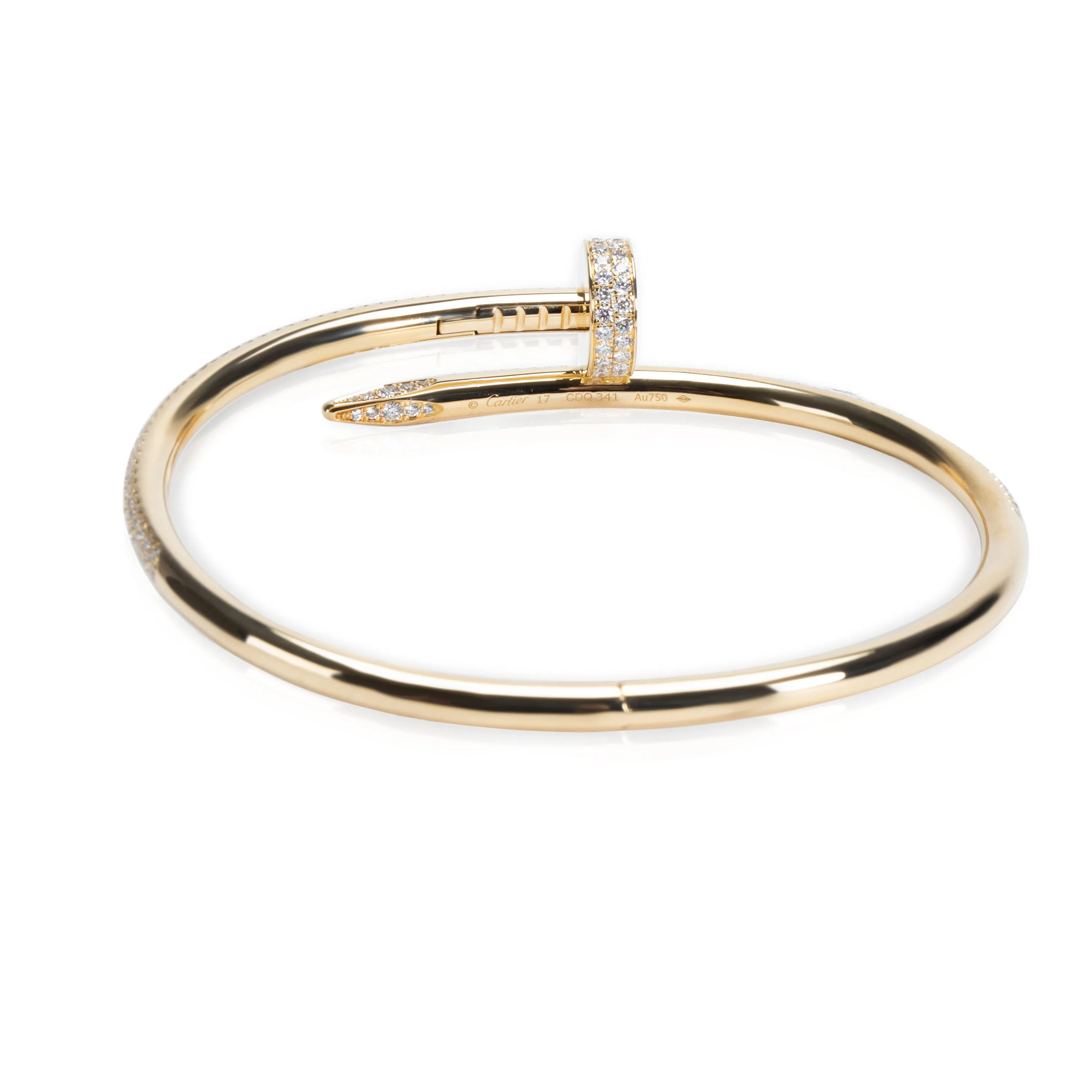 Cartier Juste un Clou Diamond Bracelet in 18K Yellow Gold 2.26 CTW