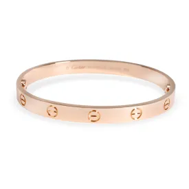 Cartier Love Bangle in 18K Rose Gold Size 17