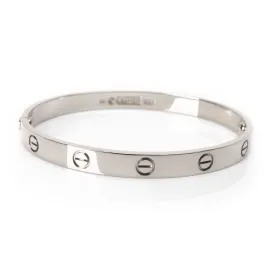 Cartier Love Bangle in 18K White Gold size 18