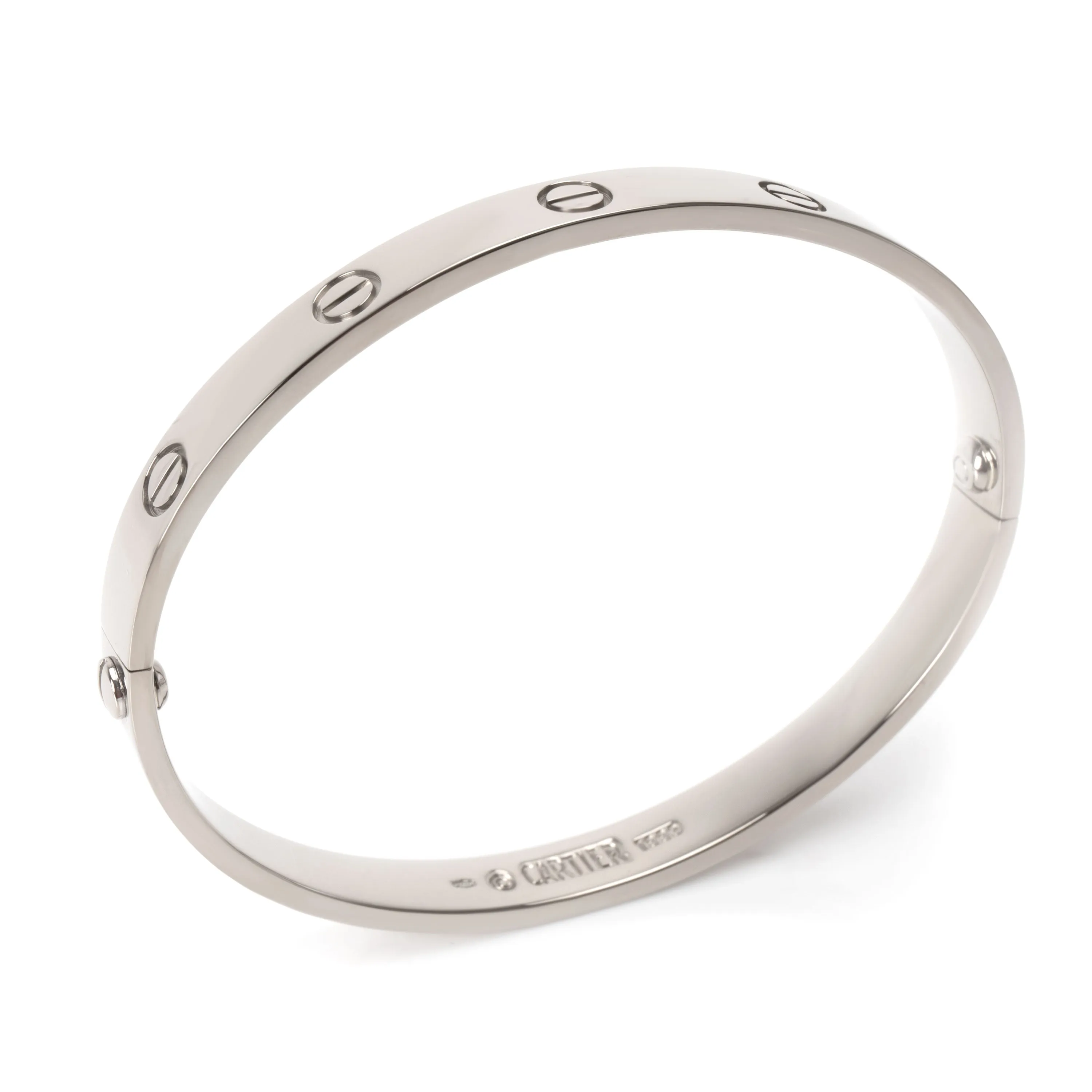 Cartier Love Bangle in 18K White Gold size 18