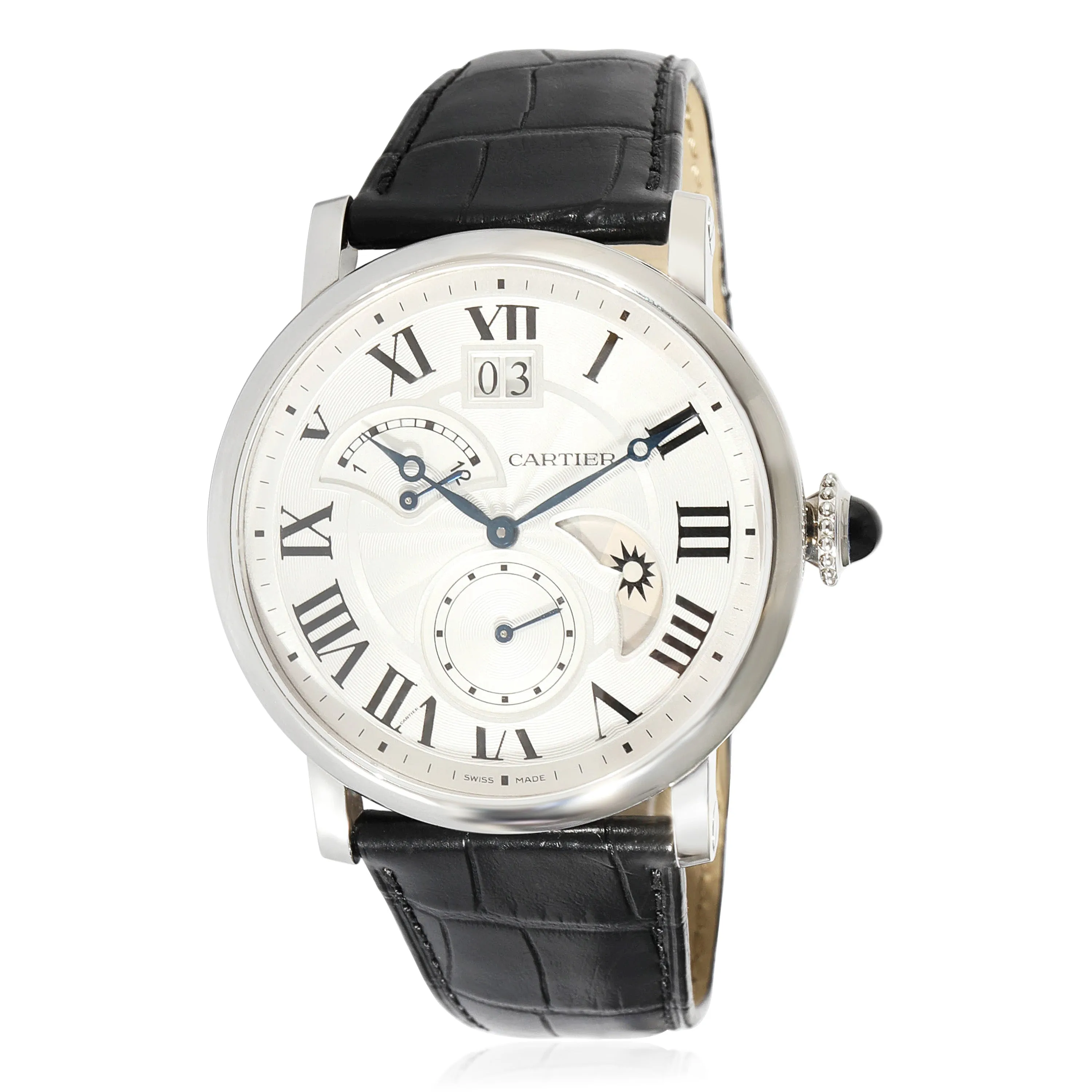 Cartier Rotonde de Cartier GMT W1556368 Mens Watch in  Stainless Steel