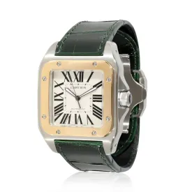 Cartier Santos 100 W20072X7 Mens Watch in  Stainless Steel/Yellow Gold