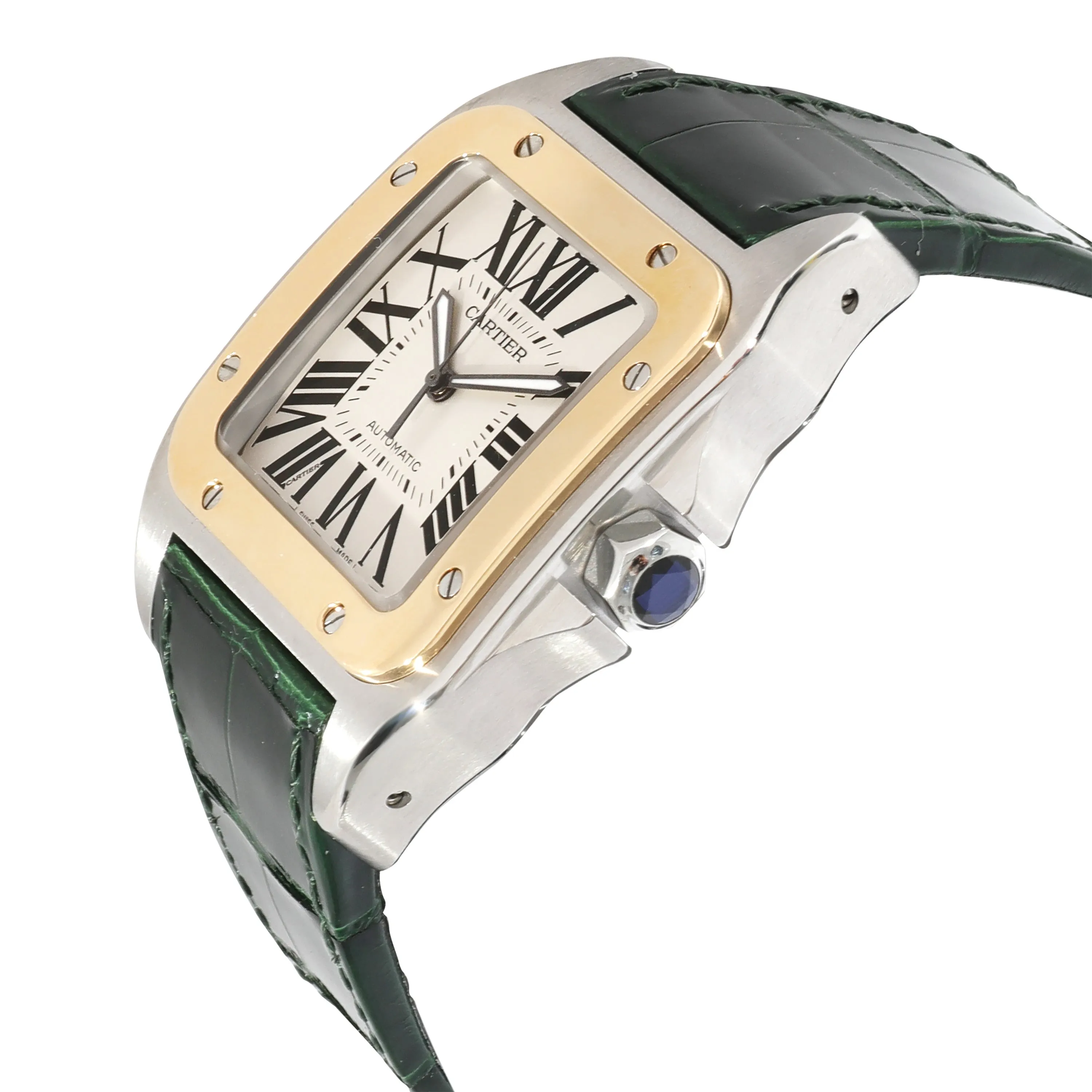 Cartier Santos 100 W20072X7 Mens Watch in  Stainless Steel/Yellow Gold