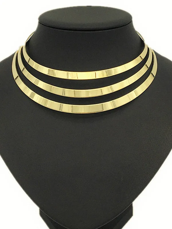 Chains Geometric Hollow Necklaces Accessories