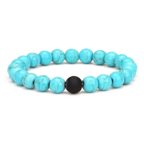 Classy Couple Bracelet Black/Turquoise