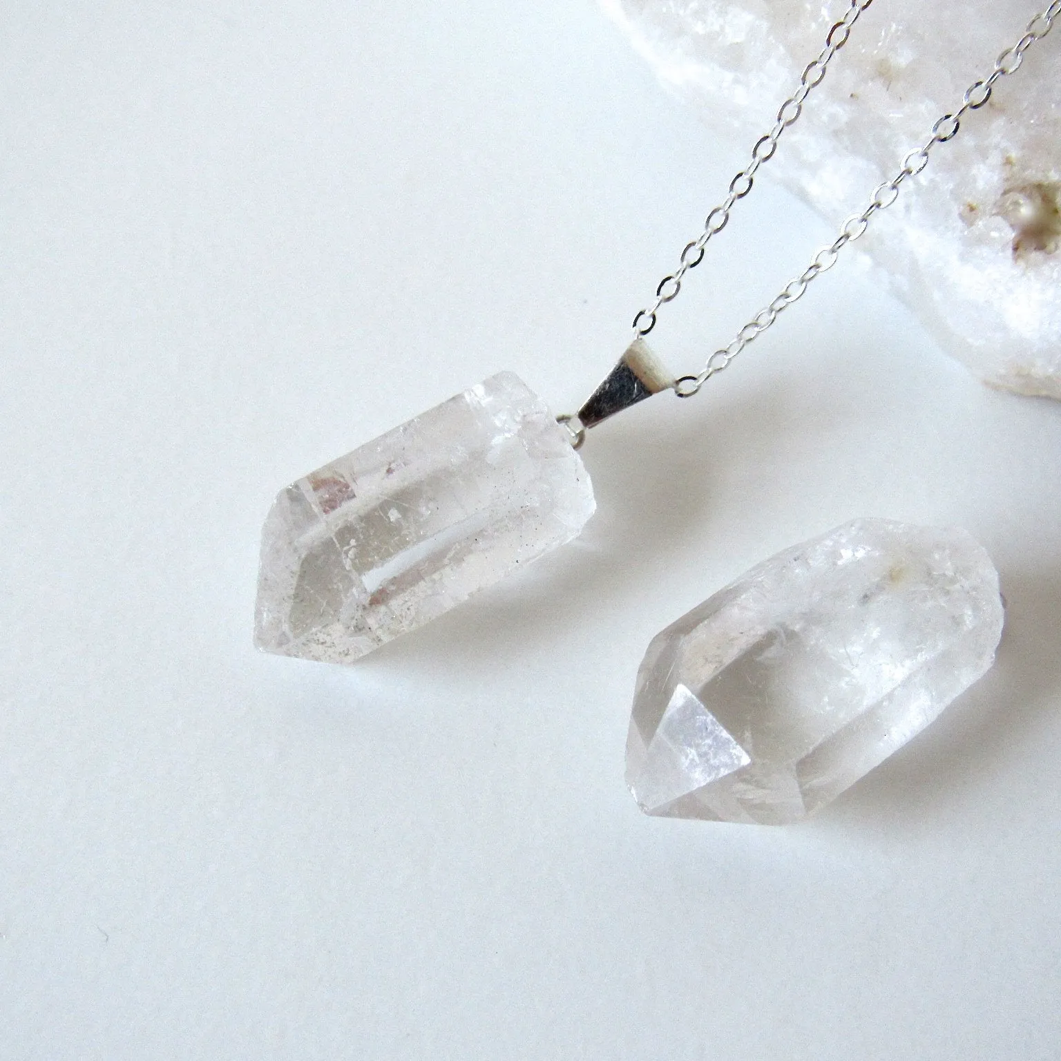 Clear Quartz Crystal Necklaces