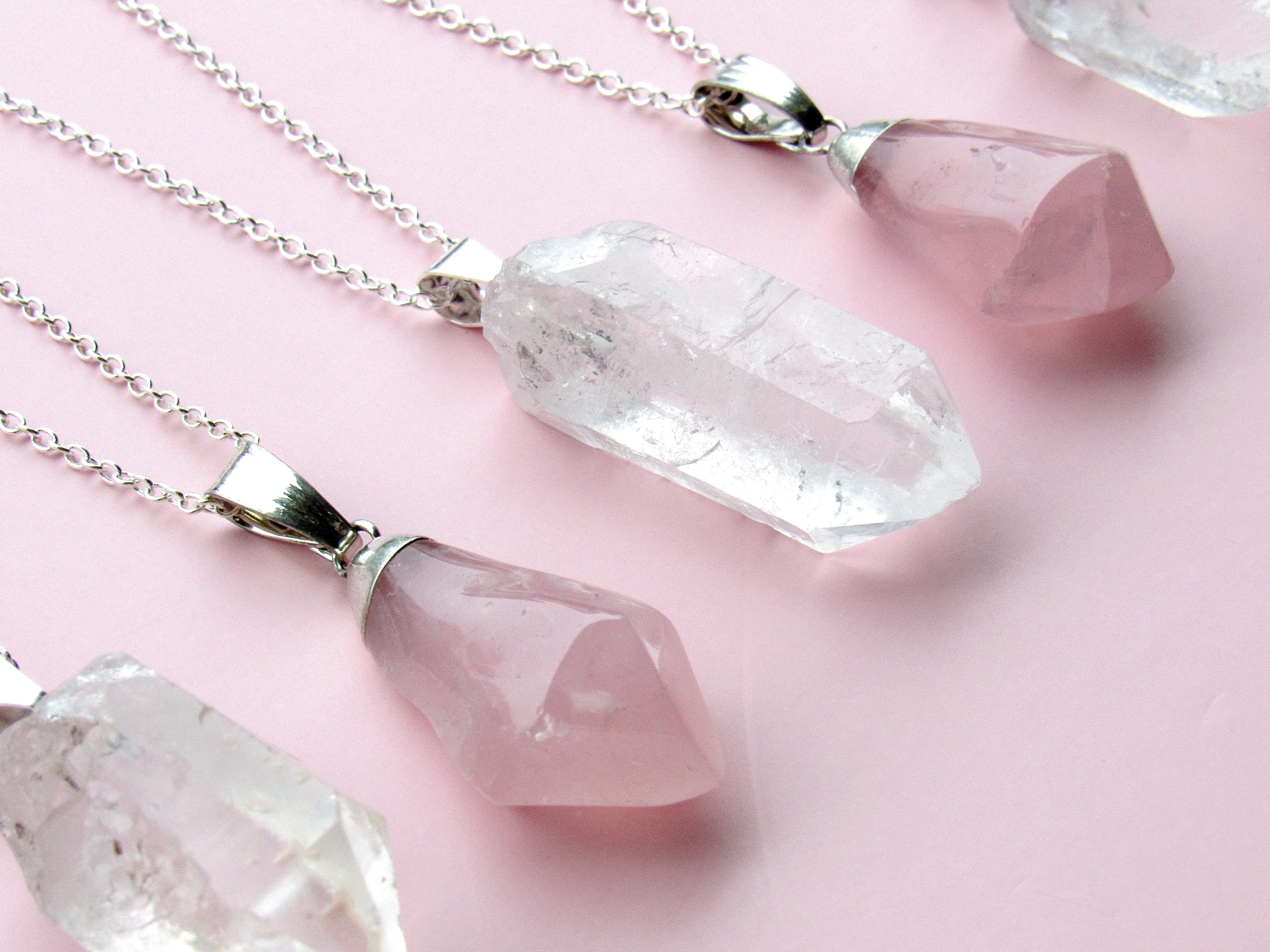 Clear Quartz Crystal Necklaces