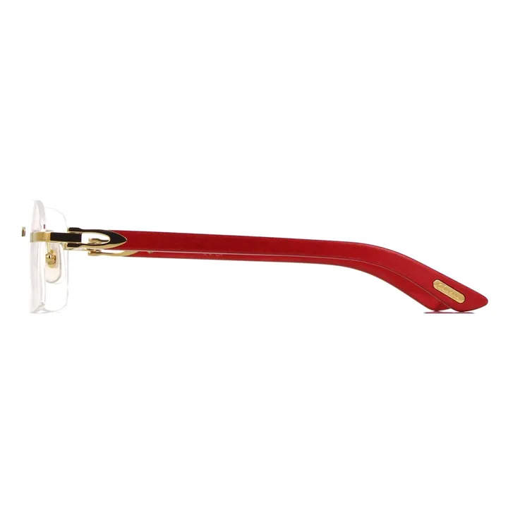 Crtier Wood Frame Optical (Red) - CCT0453O003