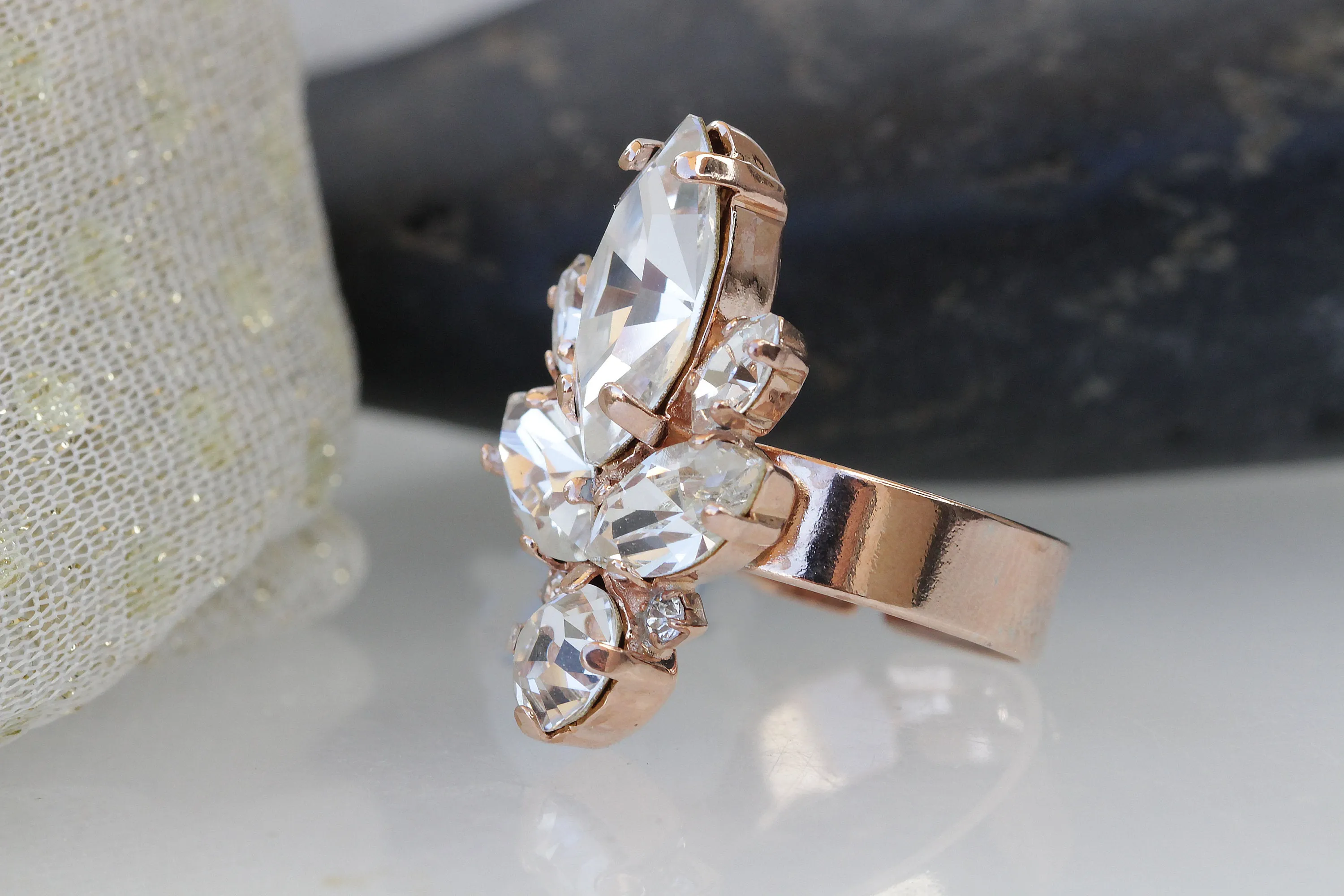 CRYSTAL BRIDAL RING