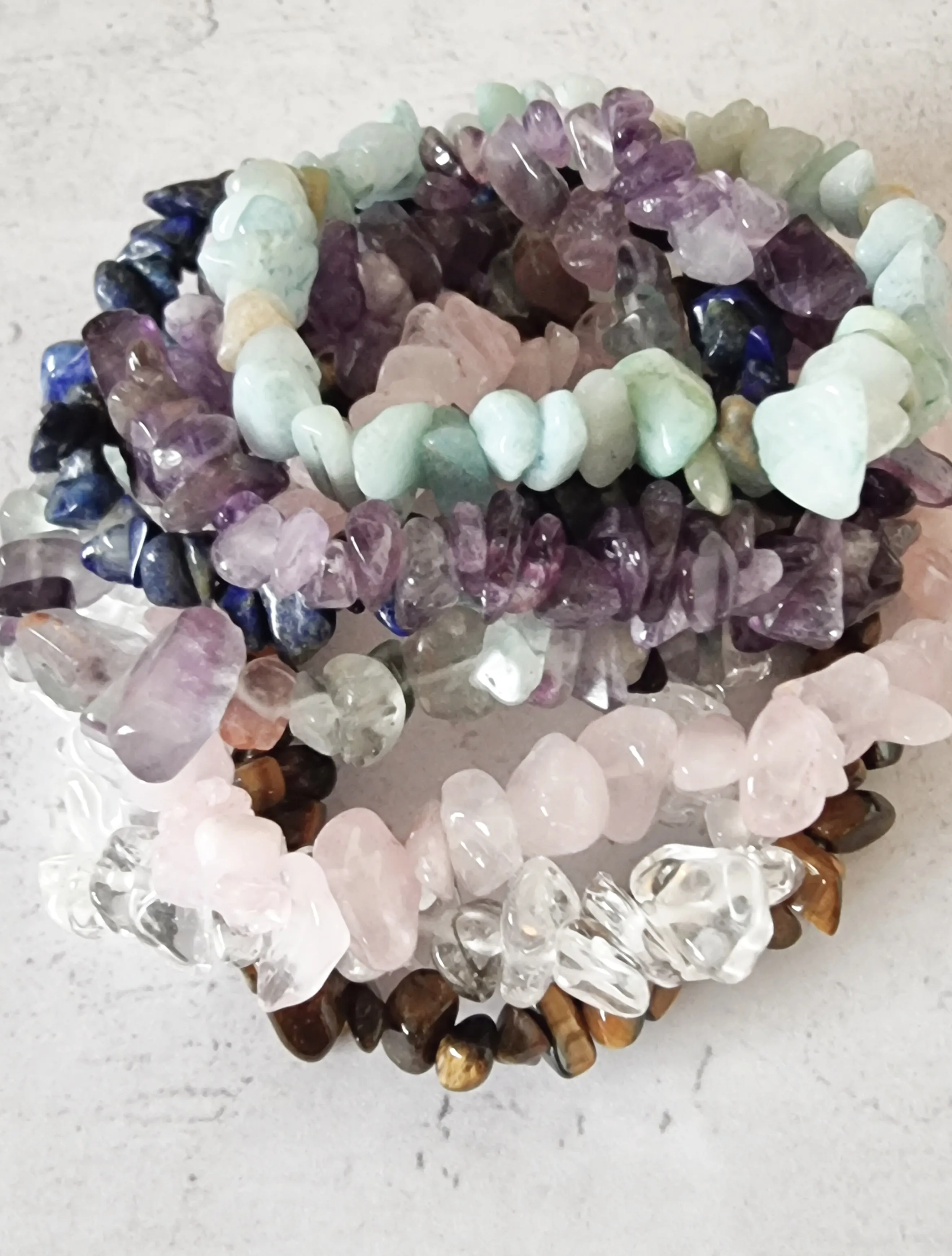 CRYSTAL CHIP BRACELETS