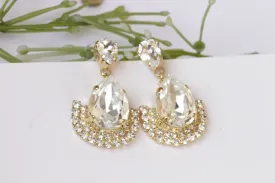 CRYSTAL TEARDROP EARRINGS