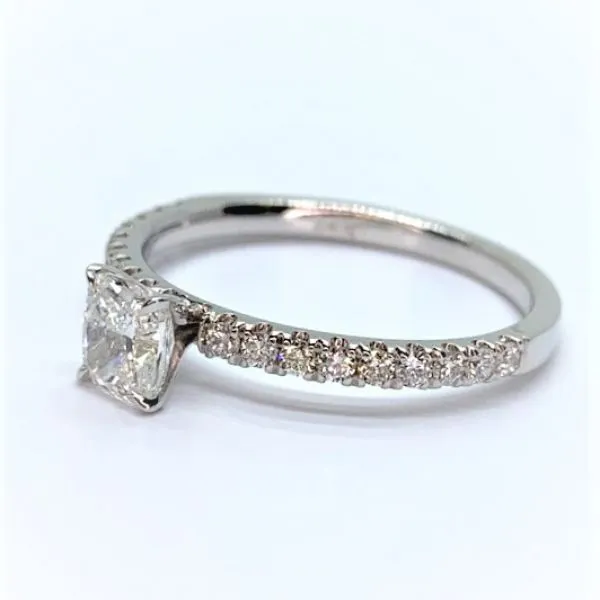 Cushion Pave Diamond Engagement Ring