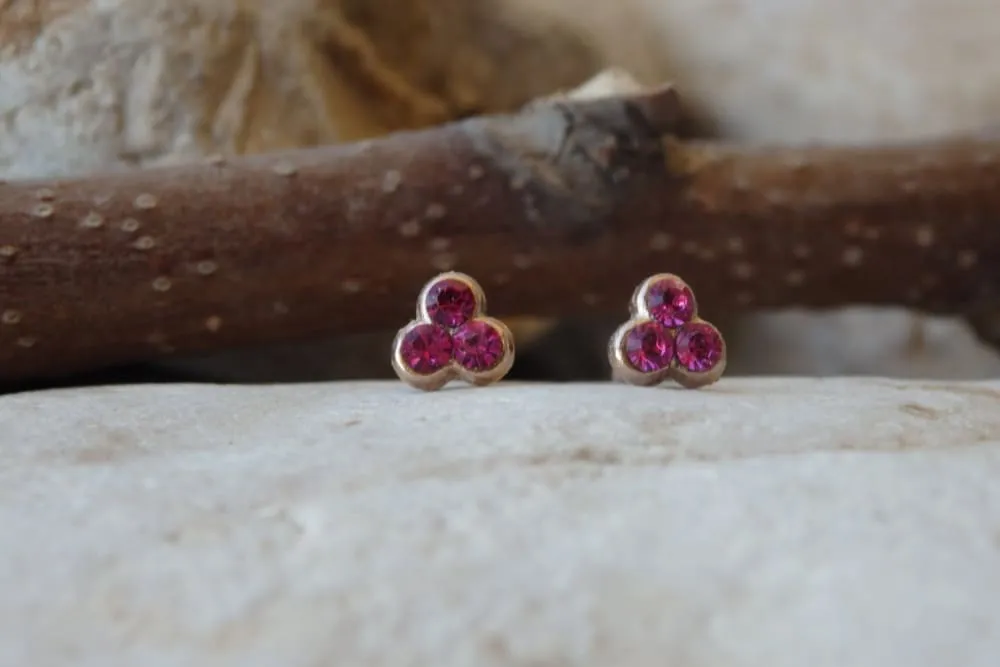 Dainty Fuchsia Earrings