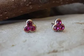 Dainty Fuchsia Earrings