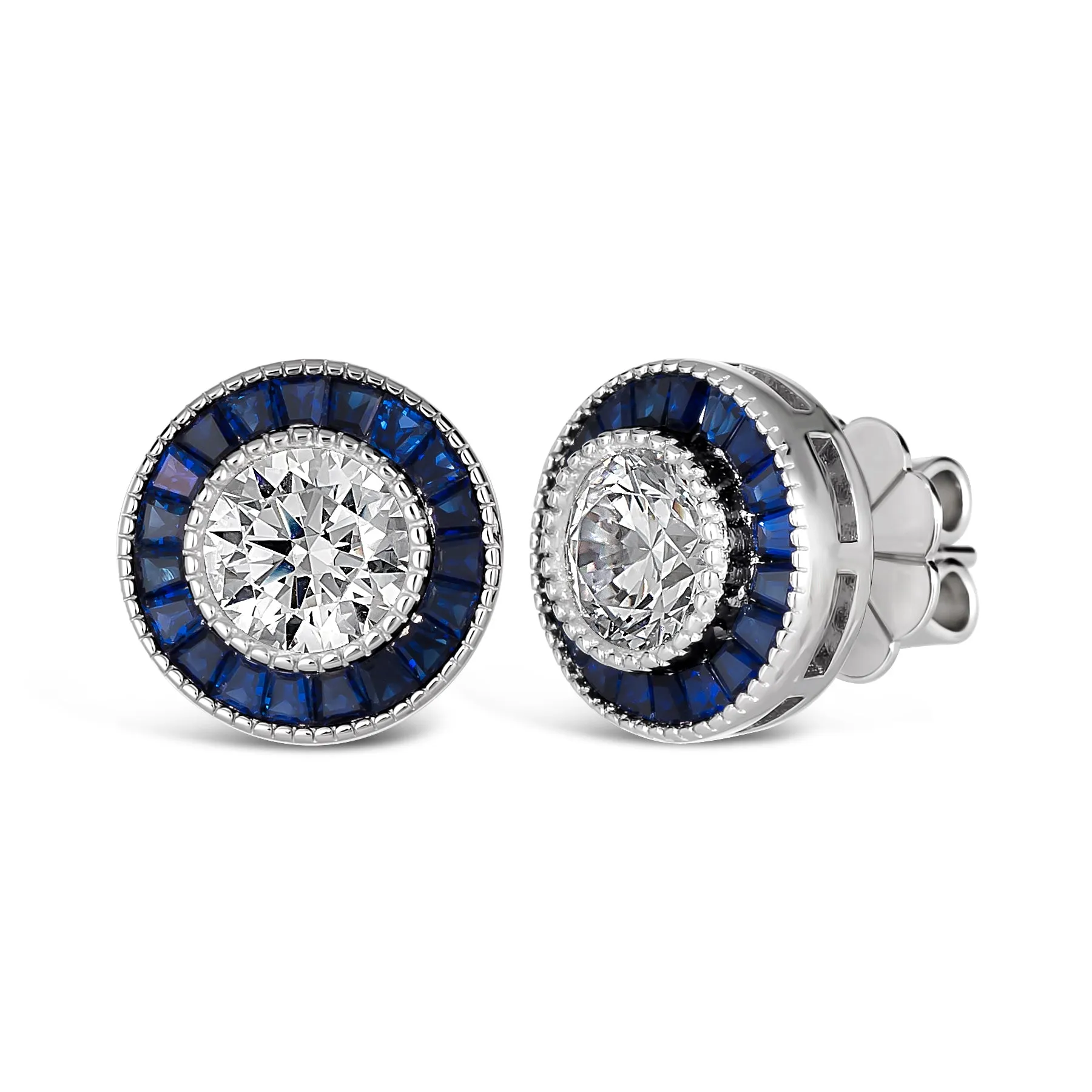 Demi Vintage Diamond Crystalline 2 Carat Stud Earrings