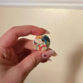 Dog Button Pin