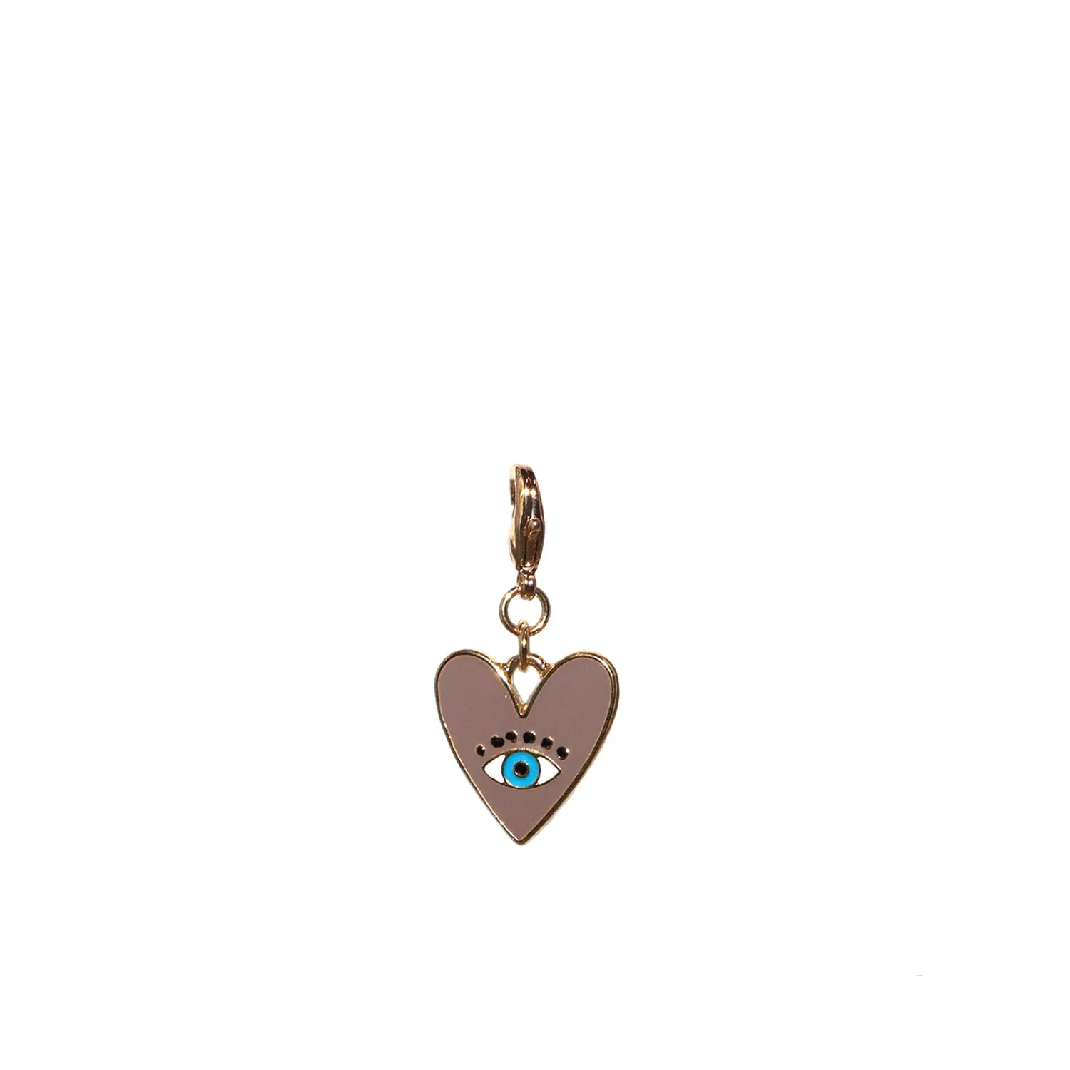 enamel evil eye heart clasp charm