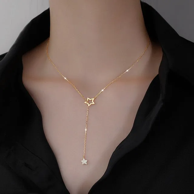 Exquisite Green Zircon Clavicle Chain Necklace Choker Necklace for Women Gifts Jewelry Vintage Design Necklace Wholesale